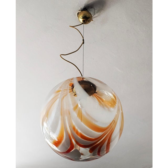 Large Spheric Murano Glass Pendant, 1960s For Sale - Image 3 of 10