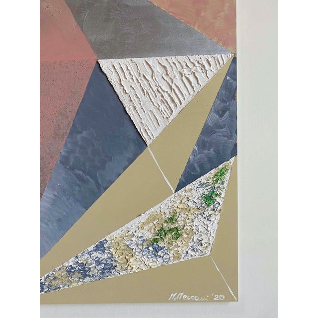 Contemporary Mascia Meccani, Triangolazioni Uno, Mixed Media For Sale - Image 3 of 4