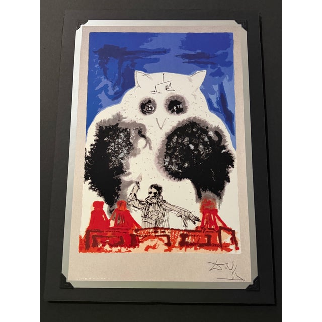 Salvador Dalí 1971 Salvador Dalí "The Lawyer" “El Abogado” Tobo Arte .925 Sterling Silver Serigraph – Custom Gallery Framed⁠ For Sale - Image 4 of 12