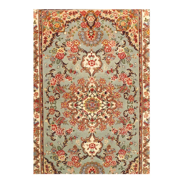 Fine Hand Knotted Chinese Silk & wool Yazd Design. D10575