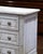 Wood 19th Century French Louis XVI Carved Painted Commode With Medallion Drawers For Sale - Image 7 of 11