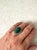 American Vintage Sterling Silver and Malachite Ring, Size 8 For Sale - Image 3 of 5