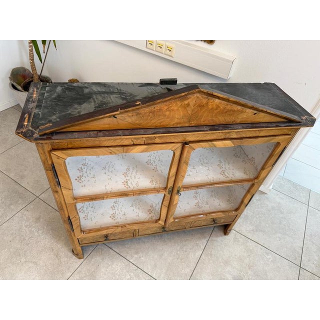 Brown Josephinian Display Cabinet in Pine For Sale - Image 8 of 9