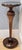 Vintage Baluster Turned Wood Pedestal Accent Table With Gray Marble Top For Sale - Image 4 of 10