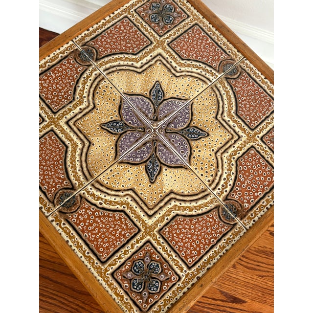 Mid Century Danish Style Tile Accent /Tea Table For Sale - Image 11 of 12