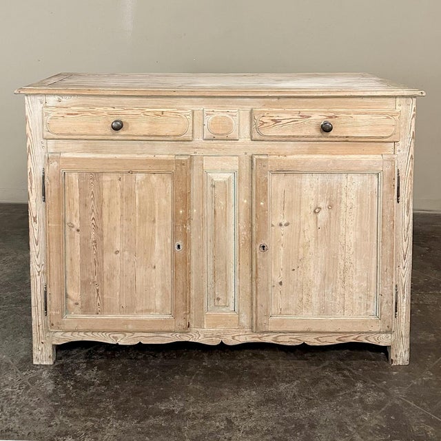 Late 19th Century 19th Century Rustic Country French Pine Buffet For Sale - Image 5 of 17