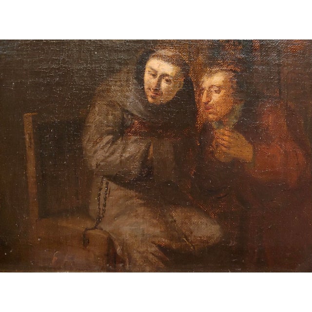 18th Century Egbert Van Heemskerck the Younger-Confession to a Monk-18th C. Oil Painting For Sale - Image 5 of 11