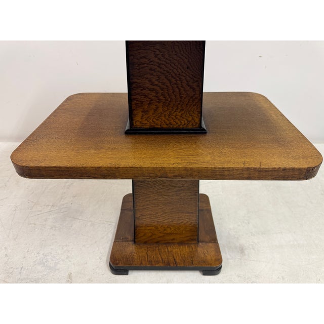 Art Deco Two-Tier Console Table in Oak, 1930s For Sale - Image 14 of 16