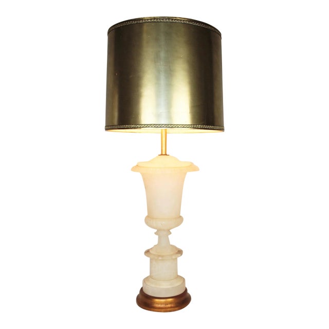 Vintage Mid-Century Marble Urn Lamp For Sale