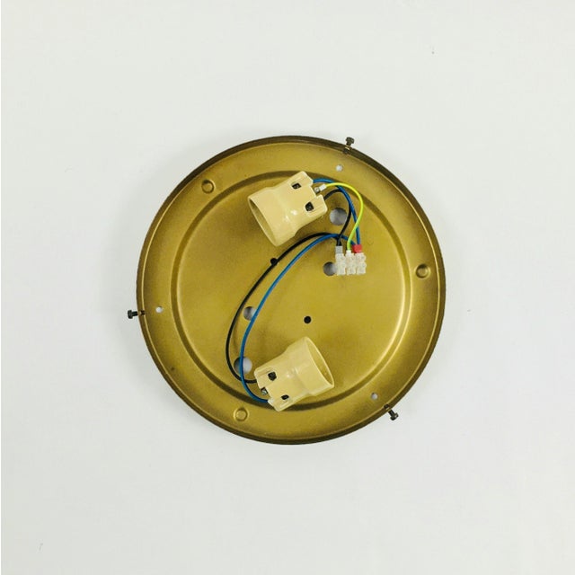 Large Mid-Century Modern Amber Bubble Glass Ceiling Light by Helena Tynell for Limburg, Germany, 1960s For Sale - Image 9 of 10