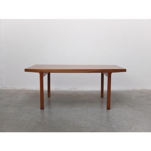 Walnut Abstracta Dining Set by Jos De Mey for Van Den Berghe-Pauvers, 1960s, Set of 9 For Sale - Image 3 of 17