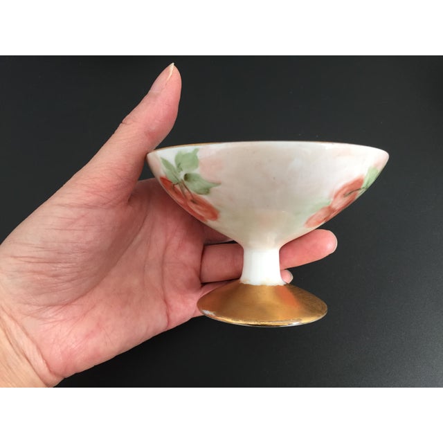 Vintage Sherbets With Hand Painted Cherries - Set of 5 For Sale In Las Vegas - Image 6 of 13