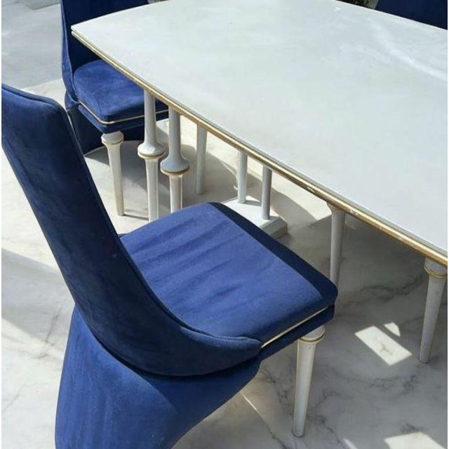 1970s Asymmetrical Dining Set of 5 Rare Set Inspired by the Memphis Milano Design Movement For Sale In Raleigh - Image 6 of 8