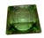 Circa 60’s Square Green Glass Ashtray Catchall For Sale - Image 4 of 6