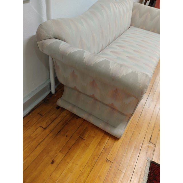 1980s 1980s Custom Neo-Empire Flame Stitch Upholstery Sofa For Sale - Image 5 of 12