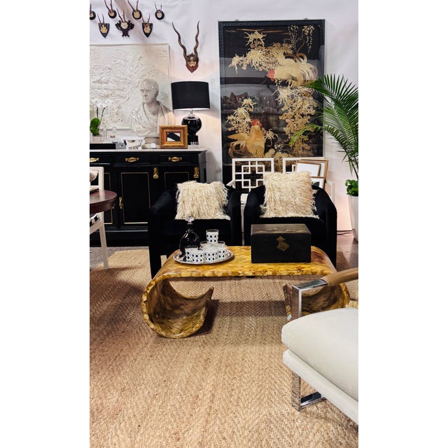 Brown Early 20th Century Qing Dynasty Embroidered Rooster Tapestry 2 With Wood Frame, in Lucite Box For Sale - Image 8 of 9