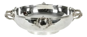 Large English Sheffield Silver Plated Wine Cooler or Sides Handle