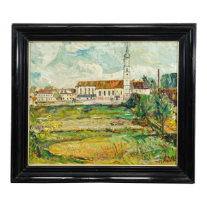 Alexander Michael Oil Painting – Neumarkt St. Veit, 1978