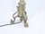 This Antique Italian Bronze candlestick lamp uses two Edison Base bulbs up to 75 Watts each and comes with a 10" square...