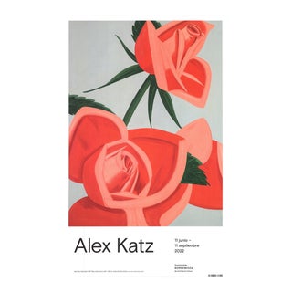 2022 Alex Katz 'Rose Bud' Pop Art Red,Green,Gray Spain Offset Lithograph For Sale