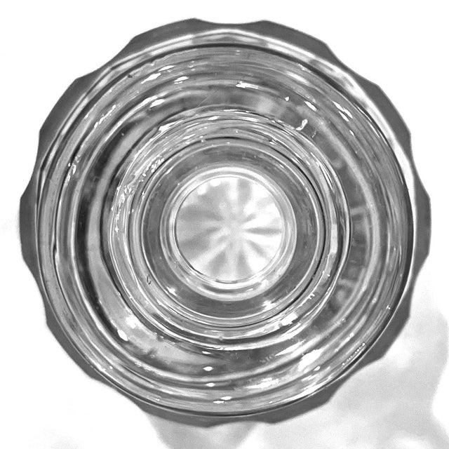 Glass Antique Georgian Style Lead Oval Cut Crystal Decanter For Sale - Image 7 of 9