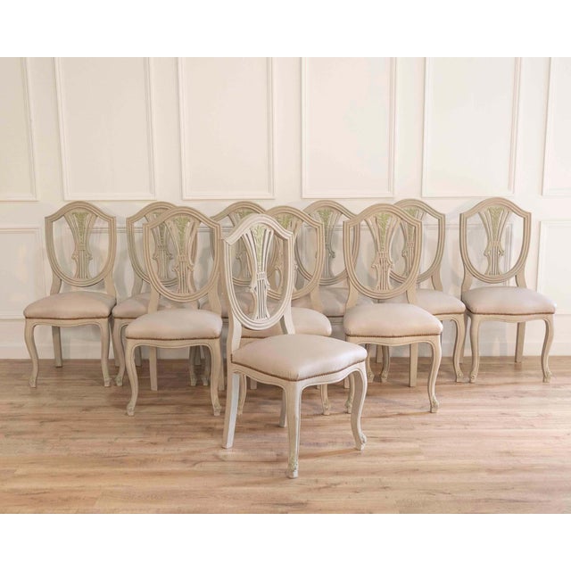 Set of Ten Louis XV–Louis XVI Transition Style Chairs, France, 20th Century For Sale - Image 13 of 18