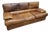 Vintage Italian Distressed Leather Sofa For Sale