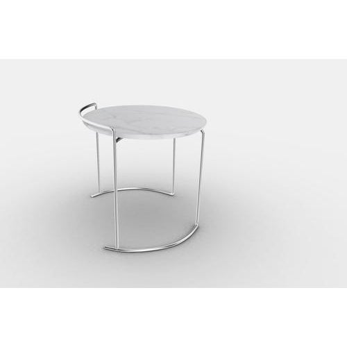 Not Yet Made - Made To Order Djuna Low Table by Kazuhide Takahama in Chrome and Marble For Sale - Image 5 of 11