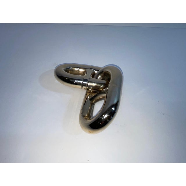 Late 20th Century Double Link of Highly Polished Stud Link Chain For Sale - Image 5 of 7