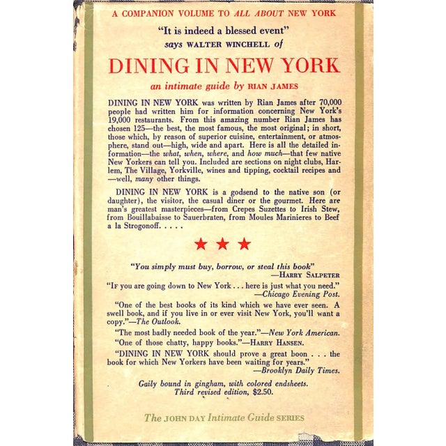 "Dining in Chicago: An Intimate Guide" 1931 Drury, John For Sale - Image 4 of 6