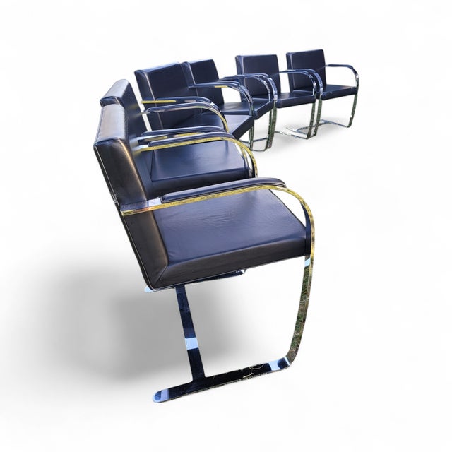 Bauhaus BRNO Chairs attributed to Mies Van Der Rohe, 1970s, Set of 6 For Sale - Image 13 of 18