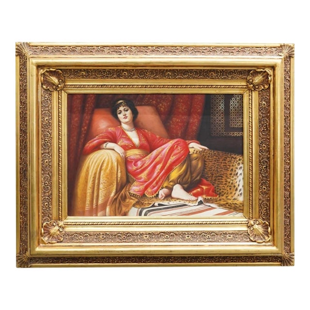 Salah Walie Large Embellished Giclee on Canvas For Sale