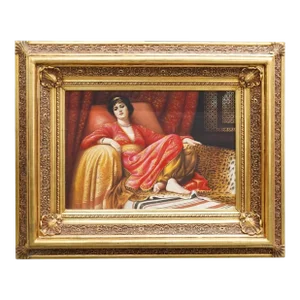 Salah Walie Large Embellished Giclee on Canvas