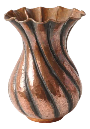 Italian Hammered Copper Vase by Emilio Casagrande, 1930s