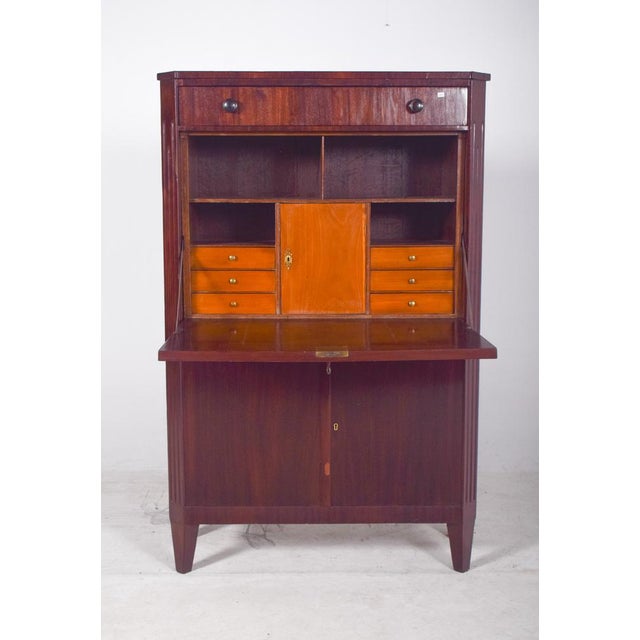 Wood Portuguese Abattant Desk, 1890s For Sale - Image 7 of 15