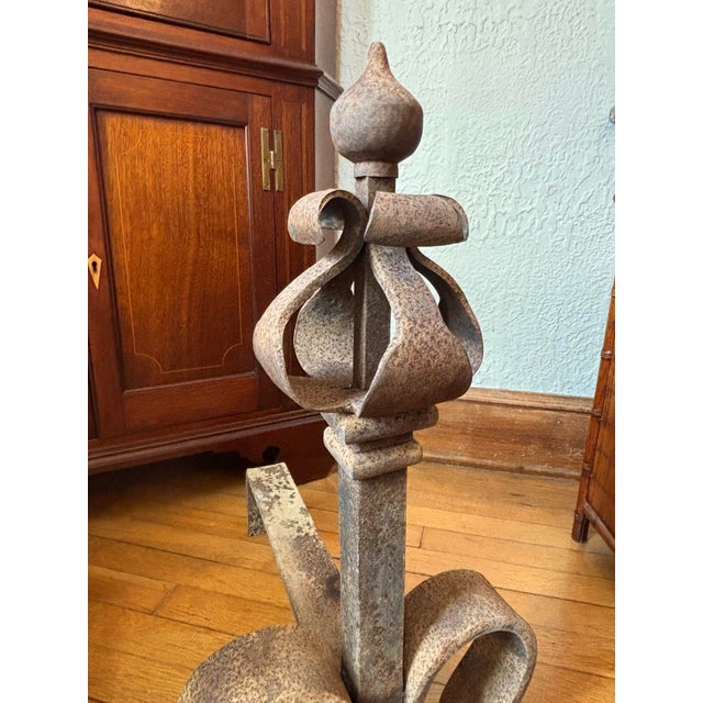 Early 19th Century French Forged Iron Andirons - A Pair For Sale - Image 9 of 12