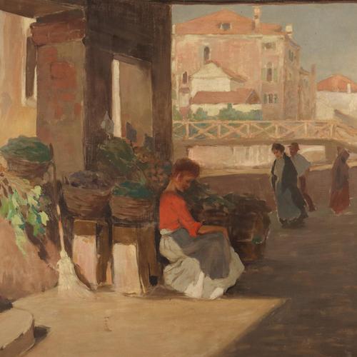 Paolo Baroni, Landscape, Oil on Canvas, Framed For Sale - Image 3 of 14