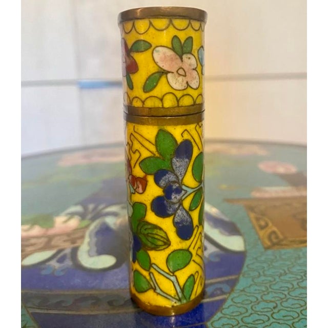Early 1900s Antique Chinese Cloisonne Snuff Box For Sale - Image 4 of 11