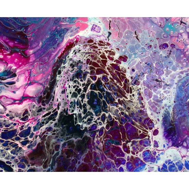 Abstract Christine Smith Untitled Original Abstract Unframed Acrylic Painting on Canvas For Sale - Image 3 of 4