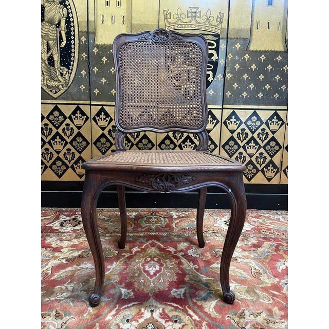 Louis Xv Style Caned Chairs in Oak, Set of 6 For Sale - Image 5 of 10
