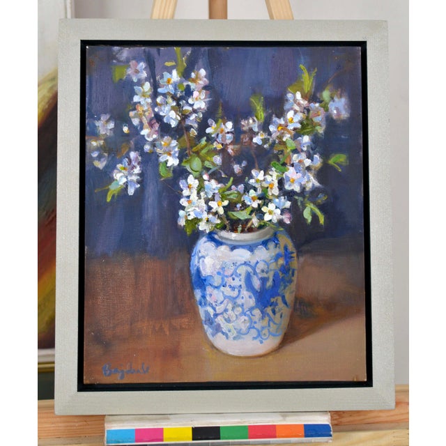 Valery Bayda, Cherry Blossom, 2025, Oil on Canvas & Cardboard, in Very Good conditions. Designed from 2000 This piece has...