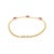 Metal 14k Gold Ruby Station Bracelet Minimalist July Birthstone Chain Jewelry For Sale - Image 7 of 12