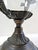 Vintage Baroque Style Case Glass Bowl With Dual Figurative Metal Handles and Stand For Sale - Image 10 of 14
