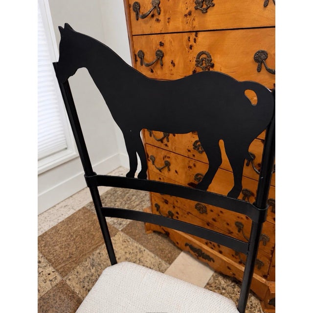 1980s Iron Farmhouse Animal Silhouette Dining Chairs, Set of 4 For Sale - Image 12 of 12