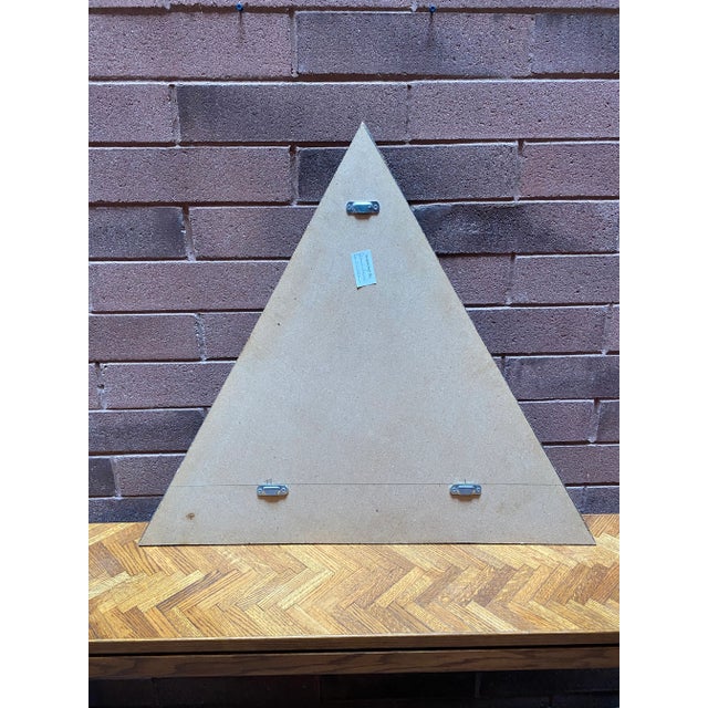 Glass Postmodern Large Size Three Dimensional Triangular Wall Mirror 1980s For Sale - Image 7 of 9