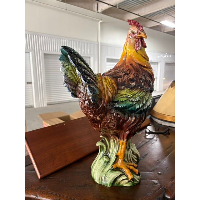 Sur La Table Porcelain Rooster, 20th Century For Sale - Image 4 of 7