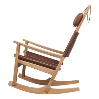 Keyhole GE-673 Rocking Chair by Hans J. Wegner for Getama, 1960s For Sale
