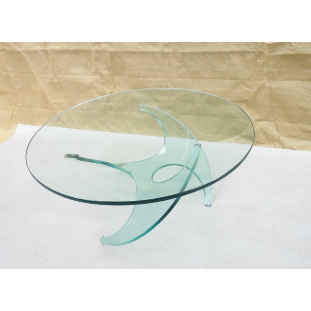 Propeller Coffee Table in Glass by Knut Hesterberg for Ronald Schmitt, 1960s For Sale - Image 6 of 7