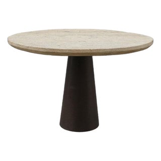 Reclaimed Pine Top and Iron Base Breakfast or Dining Table For Sale