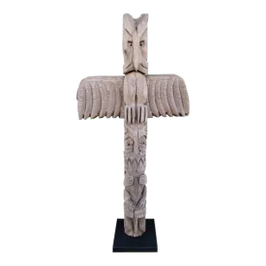 Early 20th Century Folk Art North Western Totem Pole